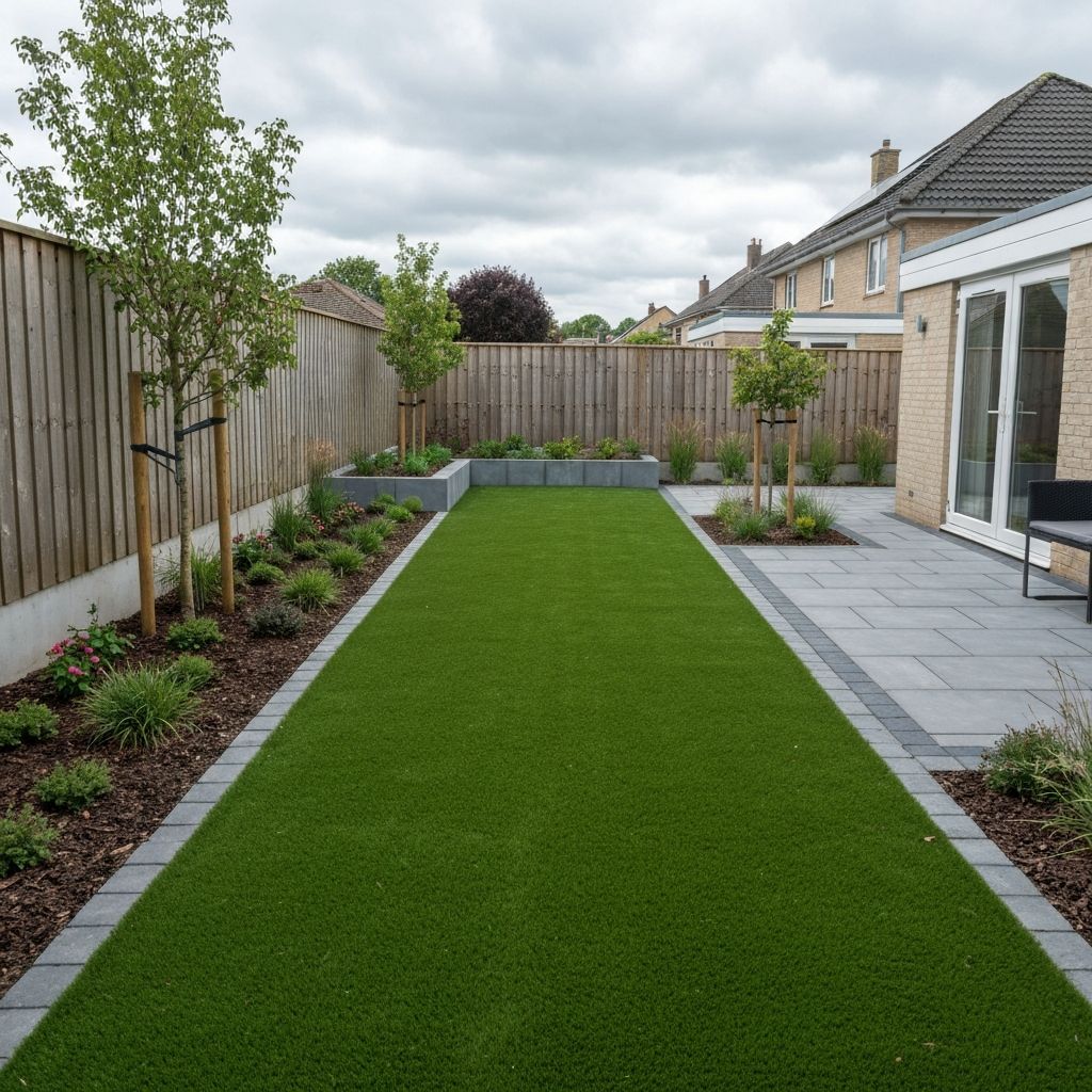 Completed residential backyard