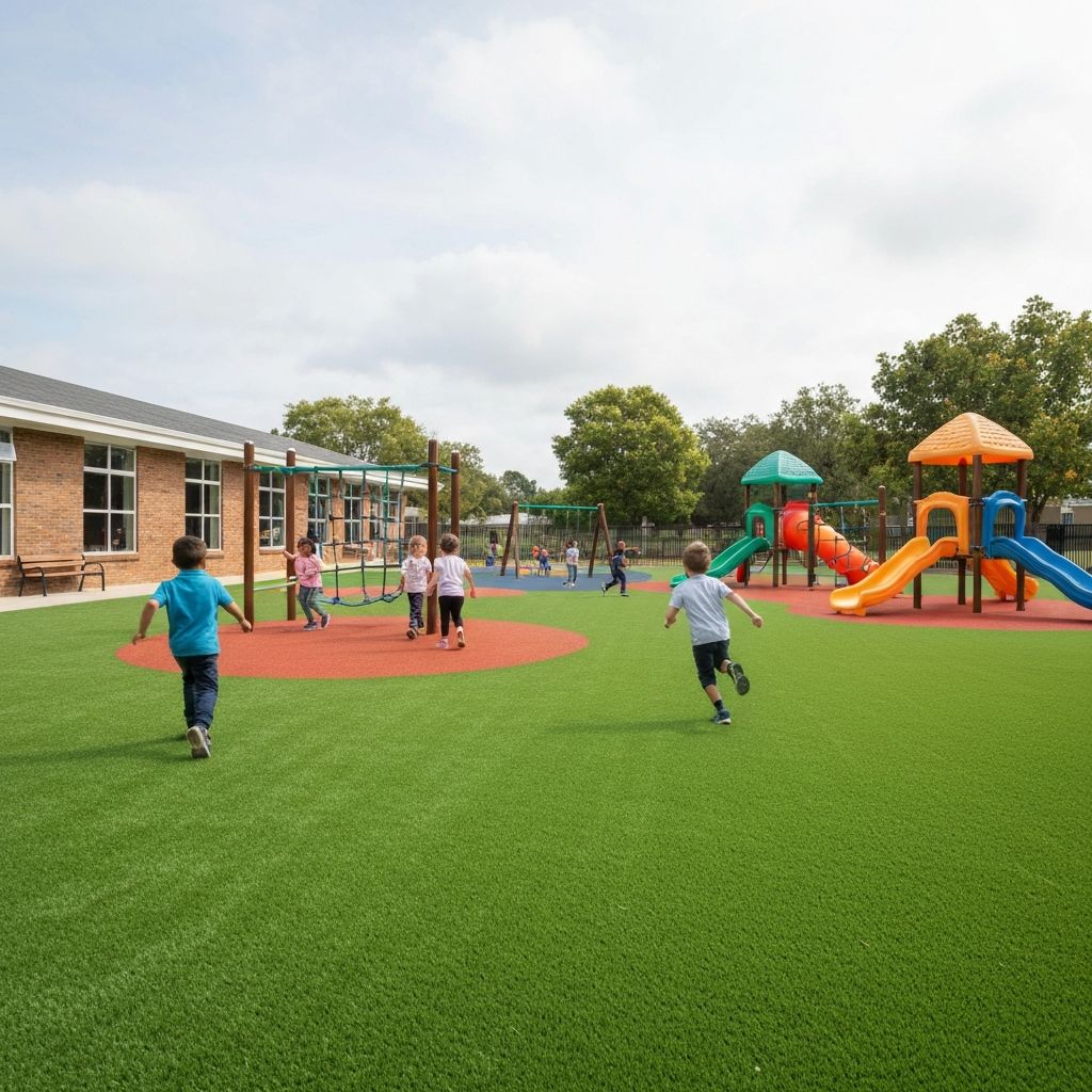 School playground after installation